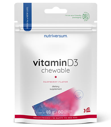 Vitamin D3 Chewable 60 tableta za žvakanje - Nutriversum
