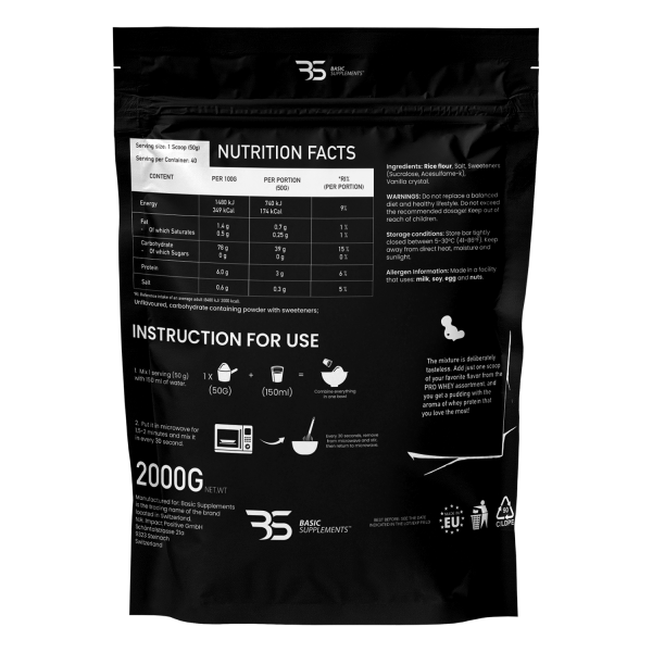 CREAM OF RICE - PIRINČANI GRIZ 2000G BASIC SUPPLEMENTS