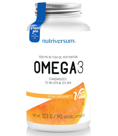 Omega 3 Fish Oil 1000 mg 90 gelkapsula - Nutriversum