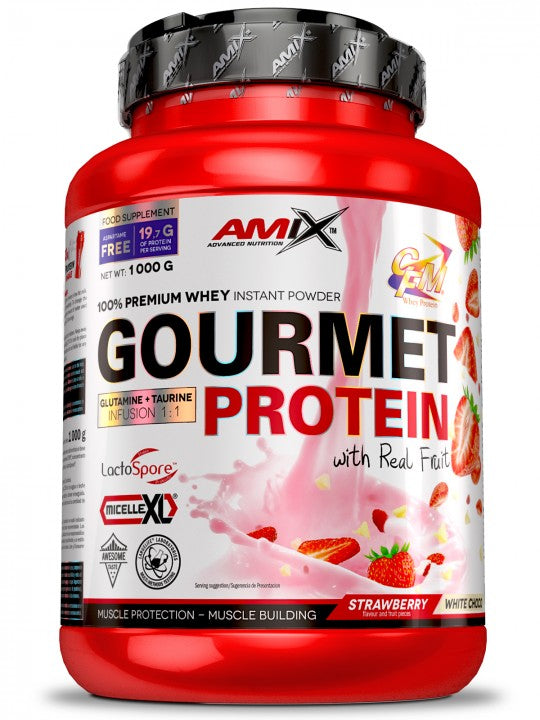 Amix Gourmet Protein 1 kg Strawberry-White Chocolate