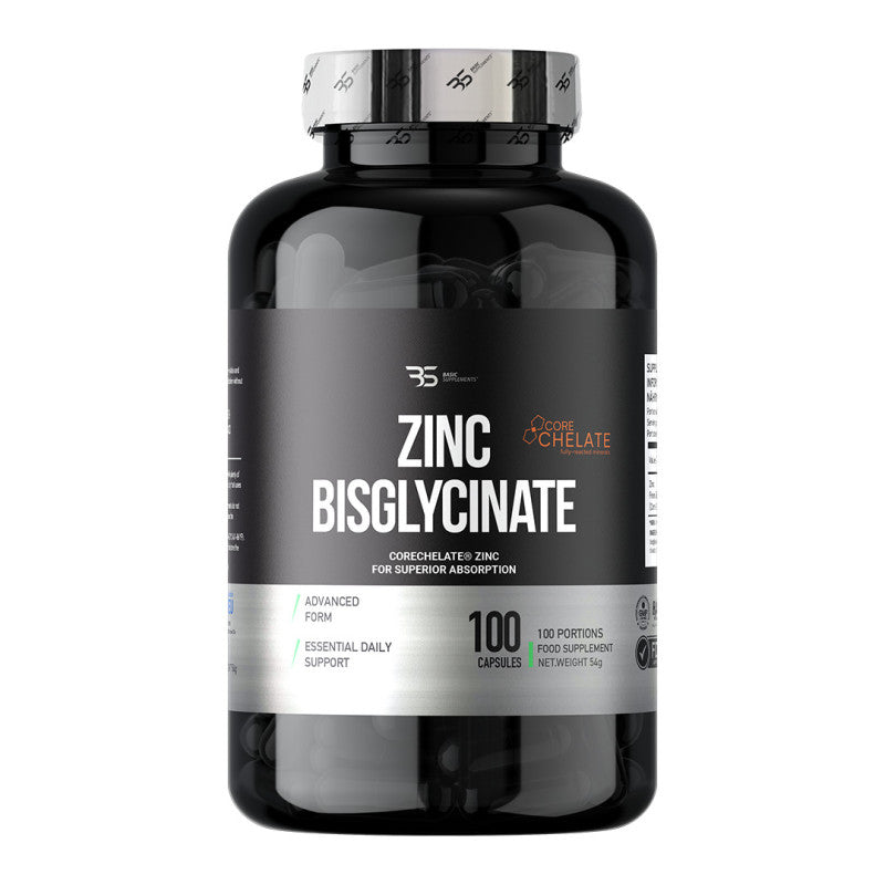 Zinc Bisglycinate CoreChelate 20 mg 100 kapsula - Basic Supplements